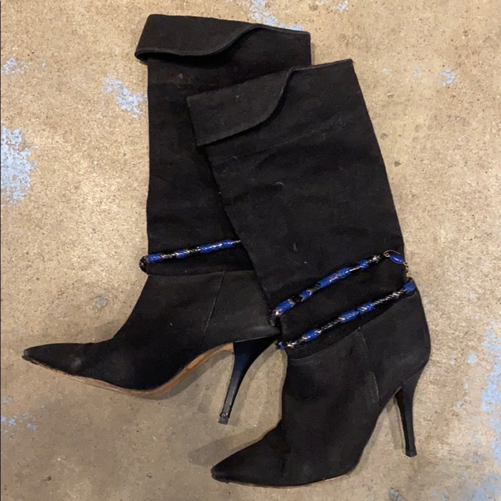 Isabel Marant black linen boots 39